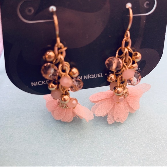 Pink Dangles Earrings - Picture 3 of 3
